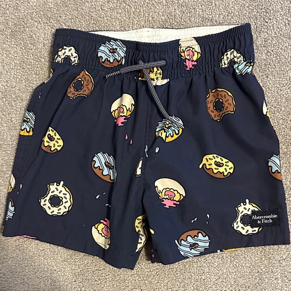 Abercrombie & Fitch Navy Donut Print Swim Shorts - Picture 1 of 2